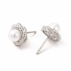 Rack Plating Brass Stud Earrings for Women&nbsp;EJEW-H091-19P