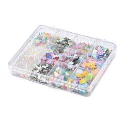 ネイルアートセット  樹脂カボション付き  ネイルグルーとピンセットで  混合図形  ミックスカラー  135x9.5x5mm&nbsp;MRMJ-N030-01
