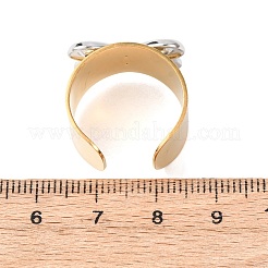 304 Stainless Steel Cuff Open Rings&nbsp;LS-RJEW-H266-01GP-01