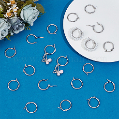 30 Pairs 304 Stainless Steel Hoop Earrings&nbsp;EJEW-PH0001-37