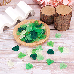 120Pcs 4 Colors Autumn Theme Transparent Frosted Acrylic Pendants&nbsp;TACR-PJ0001-03