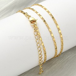 1.7MM Brass Oval Link Chain Necklaces for Women Men&nbsp;NJEW-F350-02G