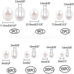 ABSプラスチックパール調ビーズ  ラウンド  ホワイト  105x92x20mm  3~12x1.4~2.3mm  899個/箱&nbsp;KY-AR0001-01