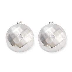 変色しない304ステンレススチール製スタッドピアス（女性用）  半円  ステンレス鋼色  28mm&nbsp;EJEW-K283-02P