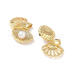 Brass Micro Pave Cubic Zirconia Pendants&nbsp;KK-L256-37G