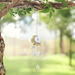 Moon & Star Alloy Hanging Ornaments&nbsp;HJEW-TADJ0022