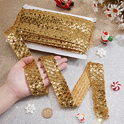 Sparkle Lace Ribbon with PVC Paillette&nbsp;OCOR-WH0078-388A