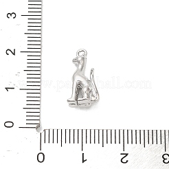 真鍮チャーム  犬のチャーム  プラチナメッキ  15.5x8x5mm  穴：1.2mm&nbsp;KK-D427-04A-P