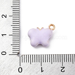 合金エナメルチャーム  バタフライチャーム  ゴールドカラー  アザミ  11.5x12.5x3.5mm  穴：1.5mm&nbsp;ENAM-E362-06C
