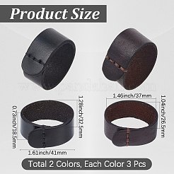 2Sets 2 Colors PU Leather Waist Belt Keeper Rings&nbsp;FIND-GF0009-20A