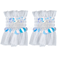 Sequin Removable Nylon Lace Oversleeves&nbsp;AJEW-WH20033-035