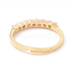 Cubic Zirconia Adjustbale Ring&nbsp;RJEW-I078-27G-NR
