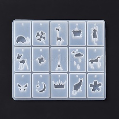DIY Rectangle Pendant Silicone Molds&nbsp;DIY-E058-01
