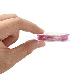 ポリエステル製メタリック糸（10本撚り）3巻  ラウンド  ジュエリー作りのための  ピンク  0.3mm&nbsp;MCOR-CJ0001-07A