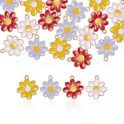 80Pcs 4 Colors Eco-Friendly Alloy Enamel Pendants&nbsp;ENAM-CJ0001-71