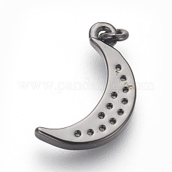 Brass Micro Pave Cubic Zirconia Charms&nbsp;ZIRC-E152-27B-RS