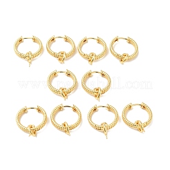 Brass Ring Hoop Earring Findings&nbsp;KK-G434-03G