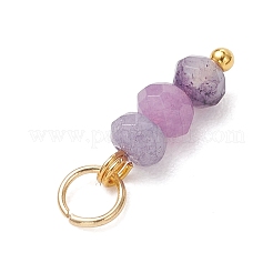 5Pcs 5 Colors Dyed Natural Malaysia Jade Pendants&nbsp;PALLOY-JF05175-01