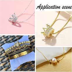 8Pcs 2 Styles CZ Brass Micro Pave Grade AAA Cubic Zirconia Beads&nbsp;KK-CA0001-38G