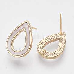 Brass Stud Earring Findings&nbsp;LS-KK-T054-43G-NF