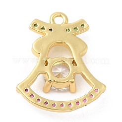 Rack Plating Brass Pave Cubic Zirconia Pendants&nbsp;KK-R150-11G