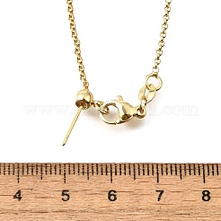 Brass Rolo Chain Adjustable Slider Necklaces&nbsp;NJEW-E157-05G