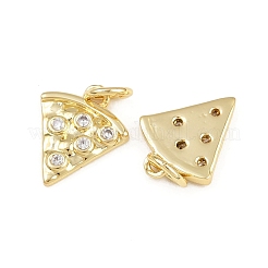 Brass Micro Pave Clear Cubic Zirconia Charms&nbsp;KK-A269-35G
