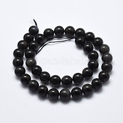 Natural Ice Obsidian Beads Strands&nbsp;X-G-A171-16-8mm