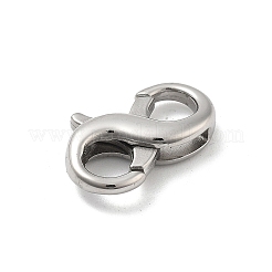 304ステンレス鋼スプリングゲートリング。8型  ステンレス鋼色  16.5x10.5x3.5mm  穴：5mm&nbsp;STAS-V008-30P