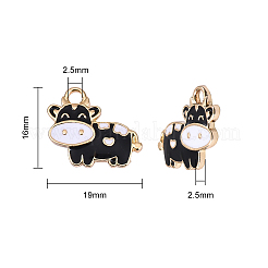 50Pcs 5 Colors Alloy Enamel Pendants&nbsp;ENAM-CJ0001-69