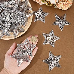 40Pcs 2 Styles Iron Star Ornaments&nbsp;AJEW-GF0012-12