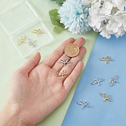 10Pcs 2 Colors Rack Plating Brass Connector Charms&nbsp;KK-BC0011-42