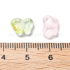 グラデーションカラー透明アクリルビーズ  金色の箔付き  蝶  パールピンク  7.5x10x3.5mm  穴：1.5mm  穴：1.5mm  約：2071個/ 290 G&nbsp;LS-OACR-M023-05G