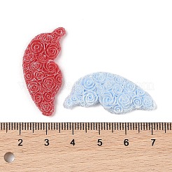 不透明樹脂デコデンカボション  バラの蝶の羽  ミックスカラー  34x15.5x5.5mm&nbsp;RESI-Q230-03