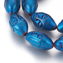 Electroplated Non-magnetic Synthetic Hematite Beads Strands&nbsp;G-P392-M