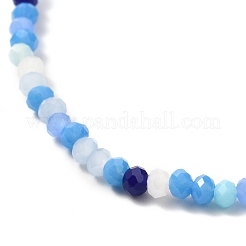 Faceted Round Glass Beads Stretch Bracelet for Teen Girl Women&nbsp;BJEW-JB07072-02