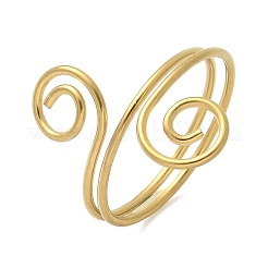 304 Stainless Steel Round Wrap Open Cuff Rings for Women Men&nbsp;RJEW-Z071-02B-G
