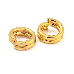 真鍮スプリットリング  ダブルループ丸カン  18KGP本金メッキ  4x2mm  内径：3mm  単線：0.7mm  270個/ 20g&nbsp;KK-N254-39G