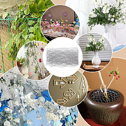 Galvanized Iron Hollow Polyester Fabric&nbsp;AJEW-WH0459-90
