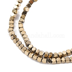 Electroplated Non-magnetic Hematite Beads Strands&nbsp;G-P571-D01-01