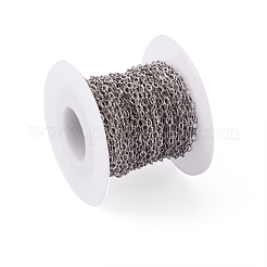 304 Stainless Steel Textured Cable Chains&nbsp;CHS-H007-05P-A