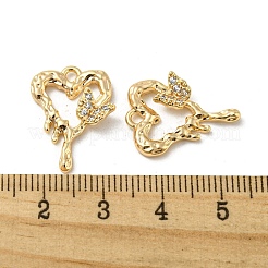 Brass Micro Pave Cubic Zirconia Pendants&nbsp;KK-H460-43G