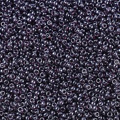 MIYUKIラウンドロカイユビーズ  日本製シードビーズ  （rr170)透明ダークスモーキーアメジスト光沢  11/0  2x1.3mm  穴：0.8mm  約1100PCS /ボトル  10 G /ボトル&nbsp;SEED-JP0008-RR0170