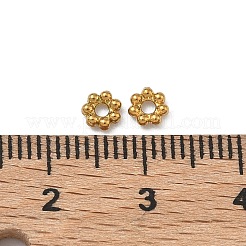 304ステンレススチールビーズ  花  イオンプレーティング（ip）  長持ちメッキ  ラックめっき  18KGP本金メッキ  4x1.5mm  穴：1.2mm&nbsp;STAS-P448-10B-G