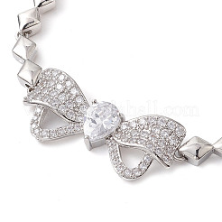 Brass Bowknot Link Bracelets&nbsp;BJEW-D039-45P