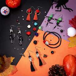 DIY Gemstone Halloween Earring & Bracelet Making Kit&nbsp;DIY-PH0008-84