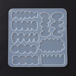 ヘアクリップ用のDIY不規則な形のカボションシリコーン金型  レジン型  UVレジン用  エポキシ樹脂工芸品作り  ホワイト  135x135x3mm  内径：19~56x18~62mm&nbsp;DIY-L069-01A