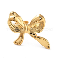 304 Stainless Steel Open Cuff Rings for Women&nbsp;RJEW-Z044-02G-02