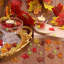 感謝祭の葉っぱとどんぐりの丸いジュエリー作りキット  プラスチックカボションとアクリルビーズを含む  ミックスカラー  10~35.5x10~35.5mm  10スタイル/セット&nbsp;FIND-SP0001-97