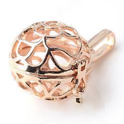 Rack Plating Brass Cage Pendants&nbsp;KK-S751-009KC